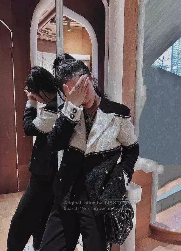 Chanel Chanel Kangpeng Street black and white stitched jacket Size XXS / US 00 / IT 34 - 9 Thumbnail