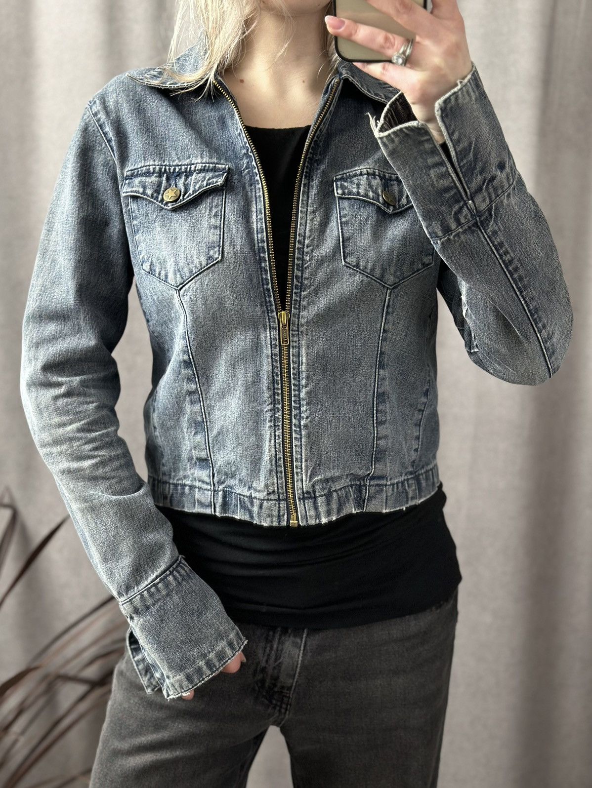Dolce & Gabbana Vintage Distressed Denim Jacket Opium Archival Clothes Y2k Size M / US 6-8 / IT 42-44 - 1 Thumbnail