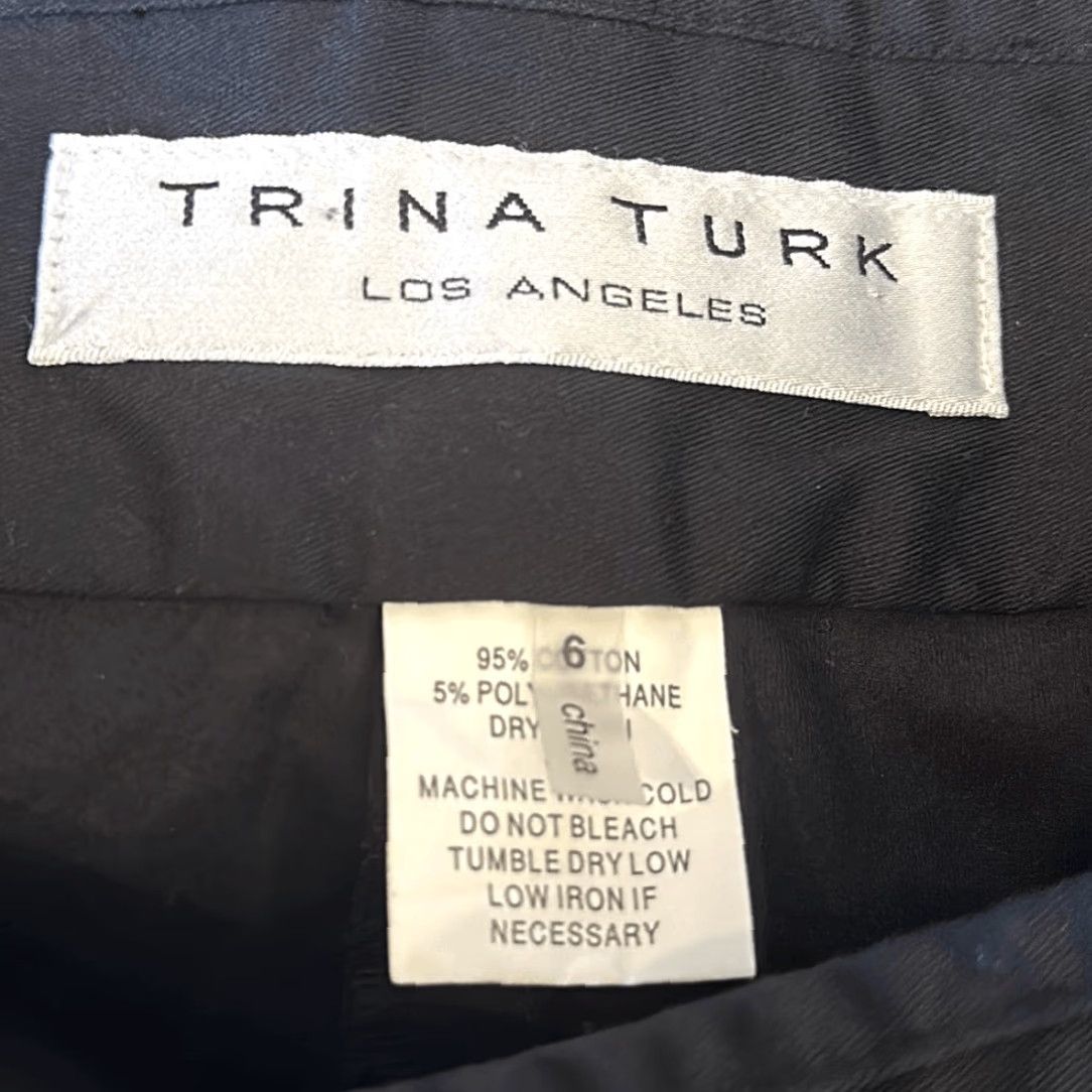 Trina Turk Trina Turk Black Capri Cropped Pants size 6 Womens Dress Pants Multicolor Capris 6 B74 Size 28" / US 6 / IT 42 - 5 Thumbnail