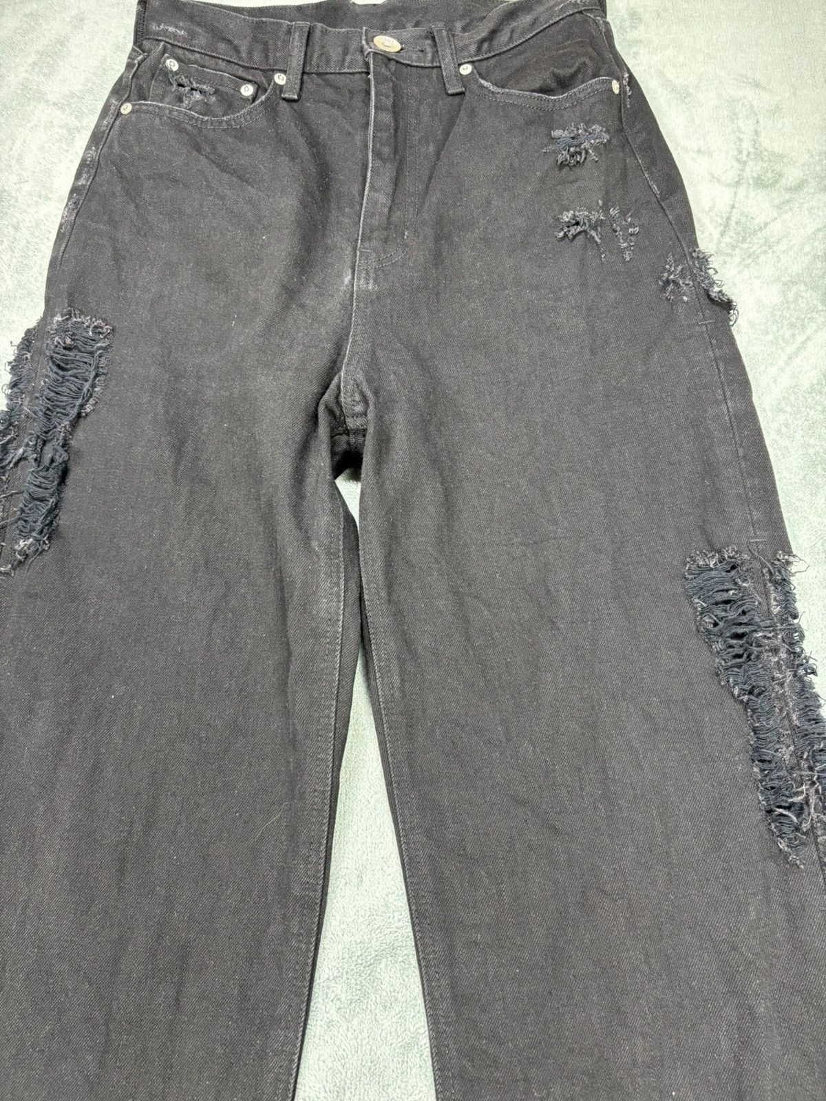 14th Addiction Gyda Superbalck Distressed Denim Jeans. S0164 Size US 27 - 3 Thumbnail
