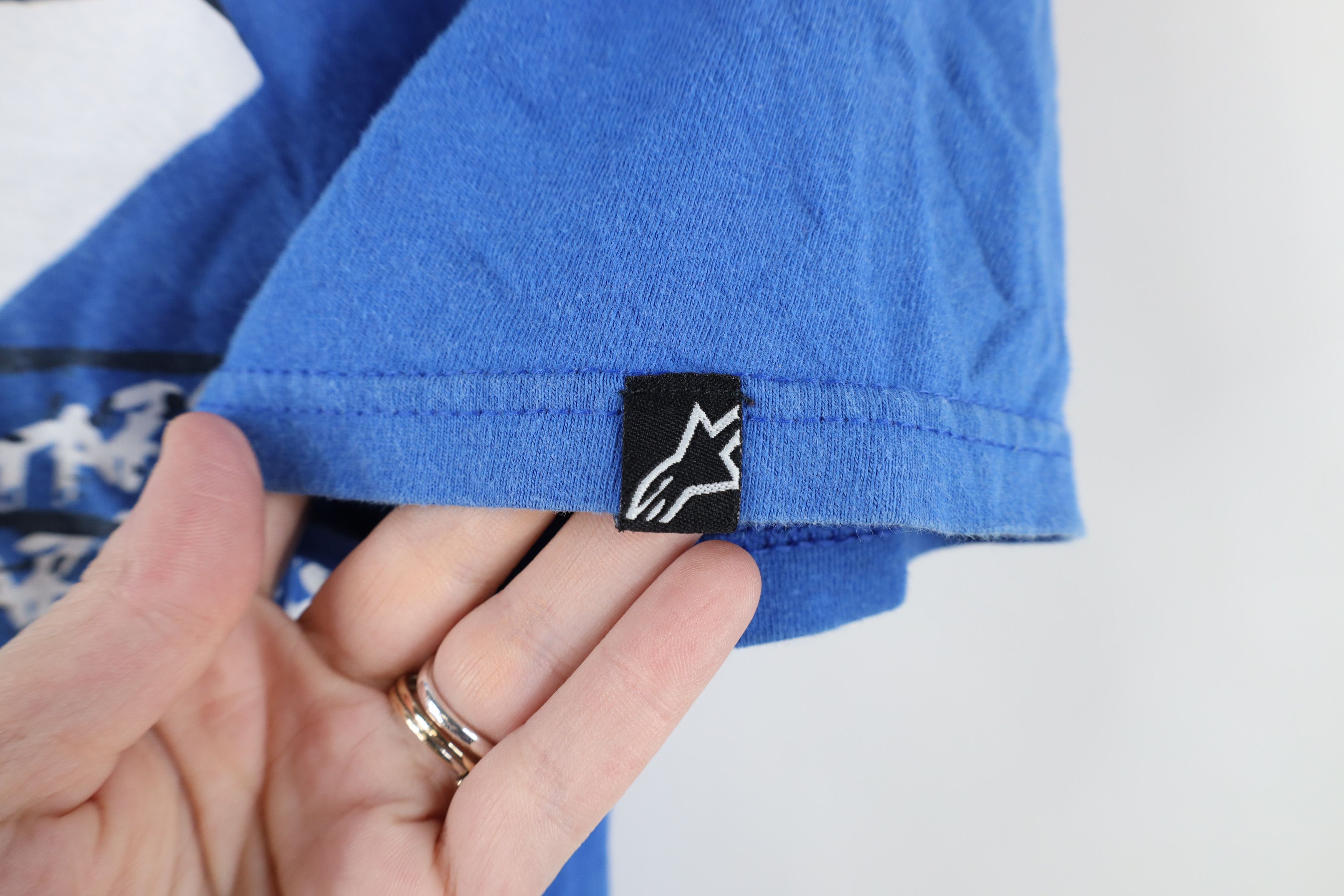 Alpinestars × Vintage Vintage 90s Y2K Alpinestars Racing Spell Out T-Shirt Blue Size US S / EU 44-46 / 1 - 4 Thumbnail
