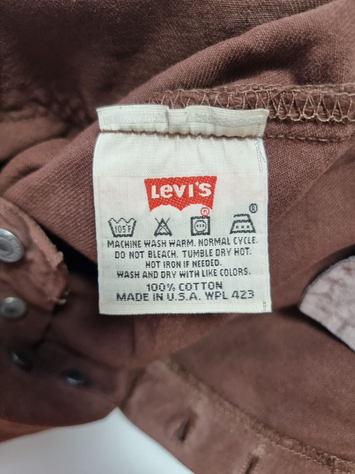 Levi's × Vintage vintage 90s Levi's straight jeans brown 33x32 mens womens Size US 32 / EU 48 - 6 Thumbnail