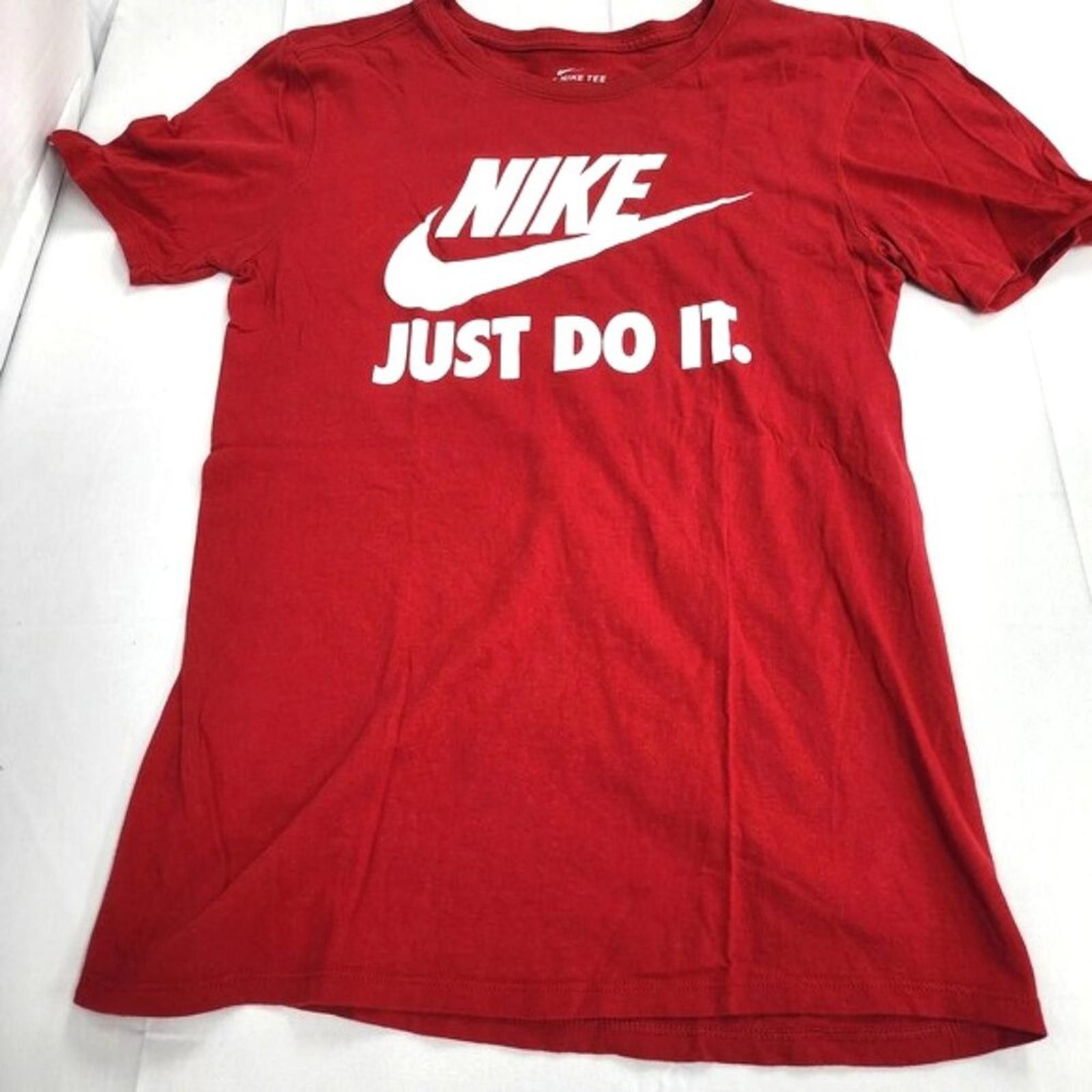 Nike Nike Red Just Do It T-Shirt Size US S / EU 44-46 / 1 - 1 Thumbnail