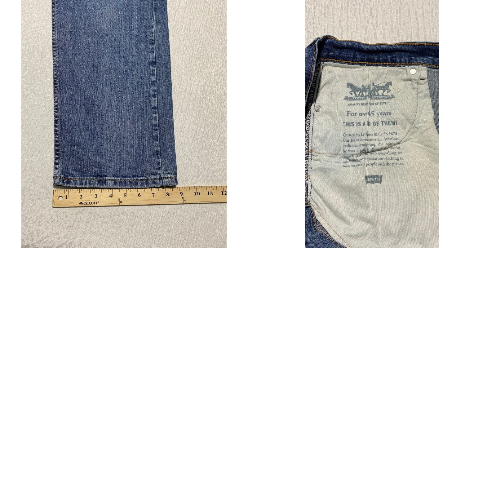 Levi's Levi's 505 Jeans Straight Men W40/L32 Medium Wash Denim Size US 40 / EU 56 - 8 Thumbnail