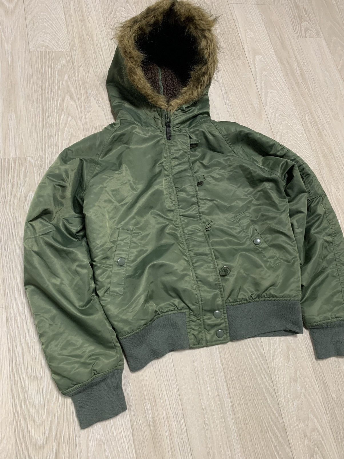 If Six Was Nine × Le Grande Bleu (L.G.B.) × Vintage Vintage faux fur bomber jacket n2b, avantgarde, y2k style Size M / US 6-8 / IT 42-44 - 2 Thumbnail