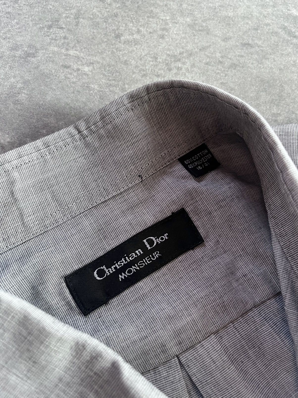Christian Dior Monsieur Vintage 90s Christian Dior Monsieur Pocket Logo Shirt 41 Size US L / EU 52-54 / 3 - 7 Thumbnail