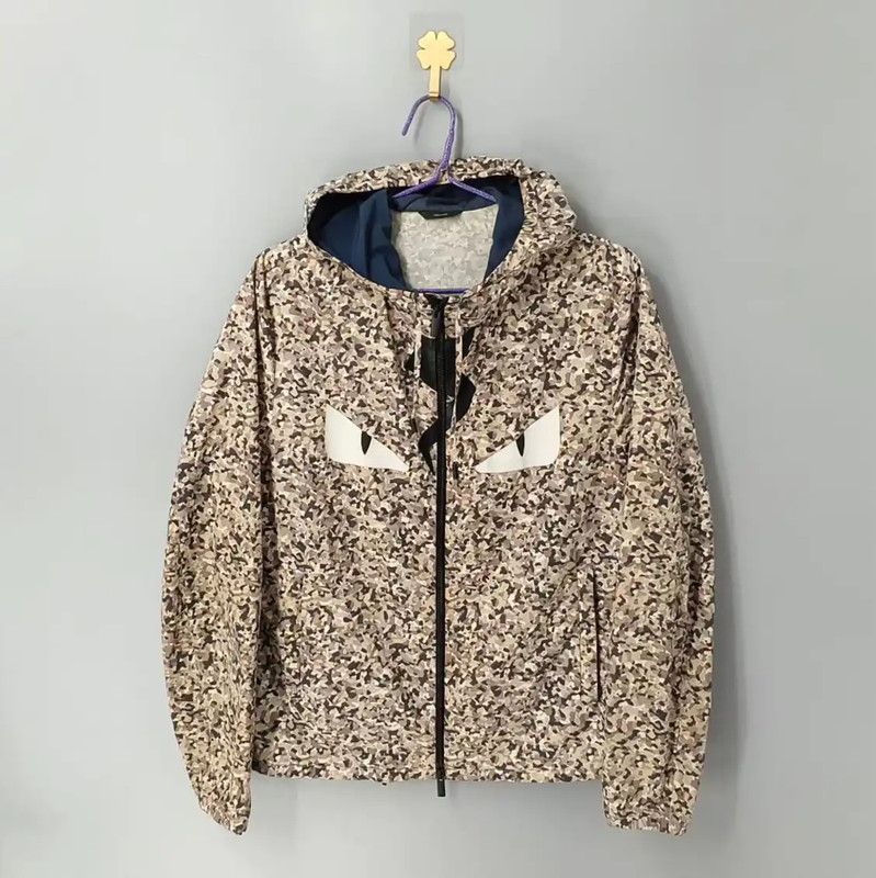 Fendi Beige Men's Jacket with Unique Design 0089