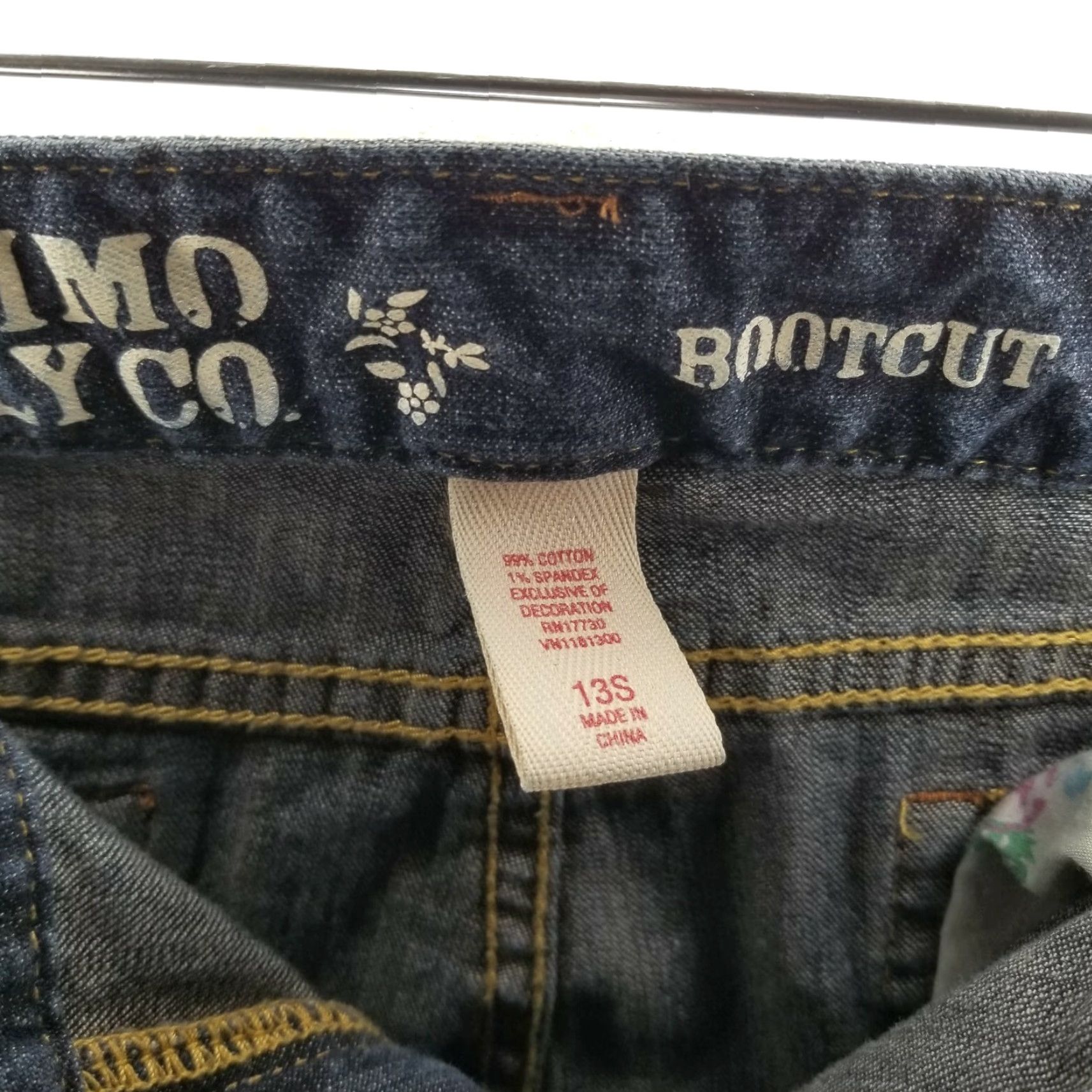 Mossimo MOSSIMO Juniors Jeans Size 13S Blue Bootcut Denim Stretch Slim 5-Pocket Size 34" / US 12 / IT 48 - 5 Thumbnail