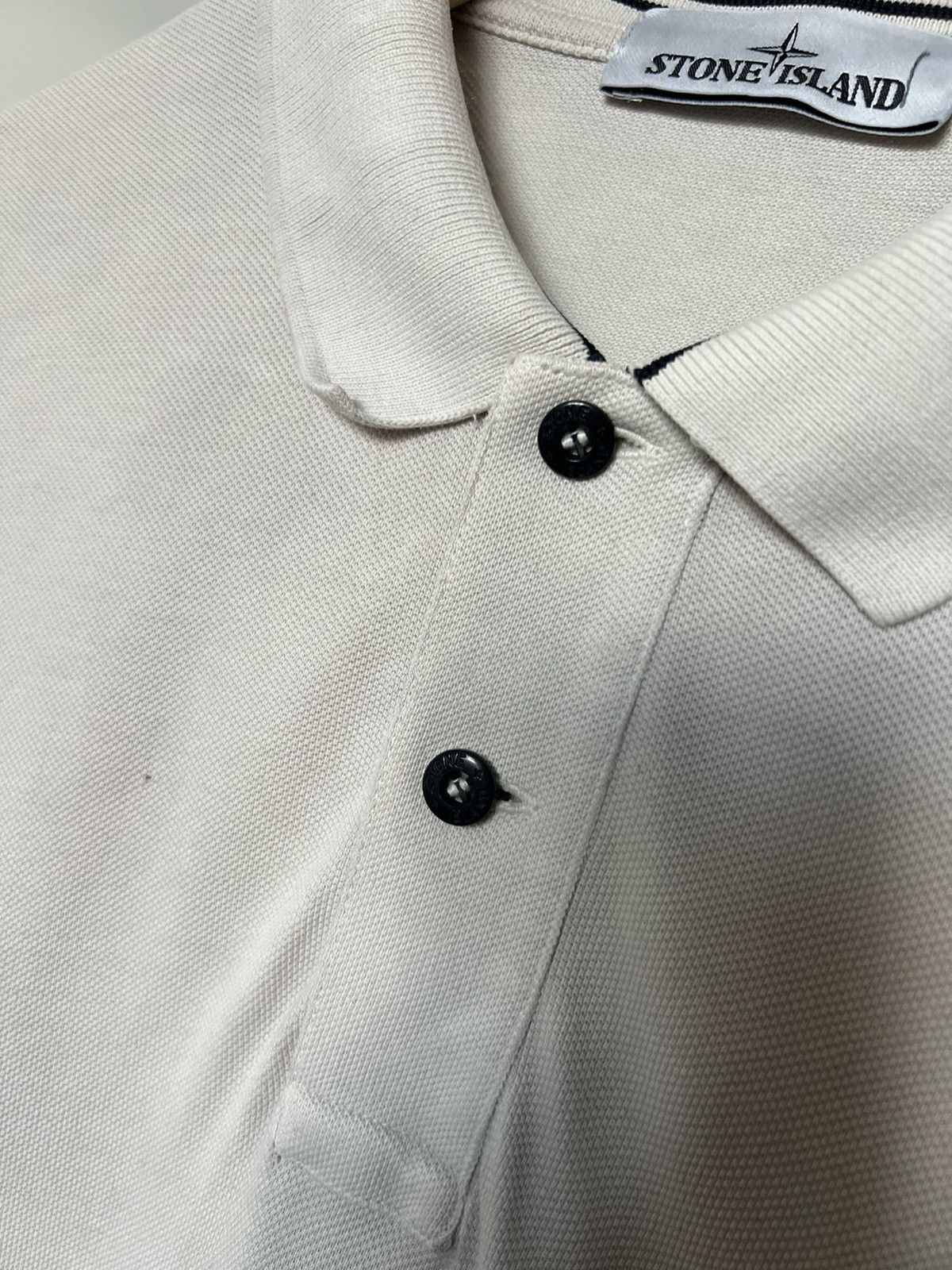 Stone Island Stone Island Polo T-shirt Vintage Rare Beige Size US XL / EU 56 / 4 - 5 Thumbnail