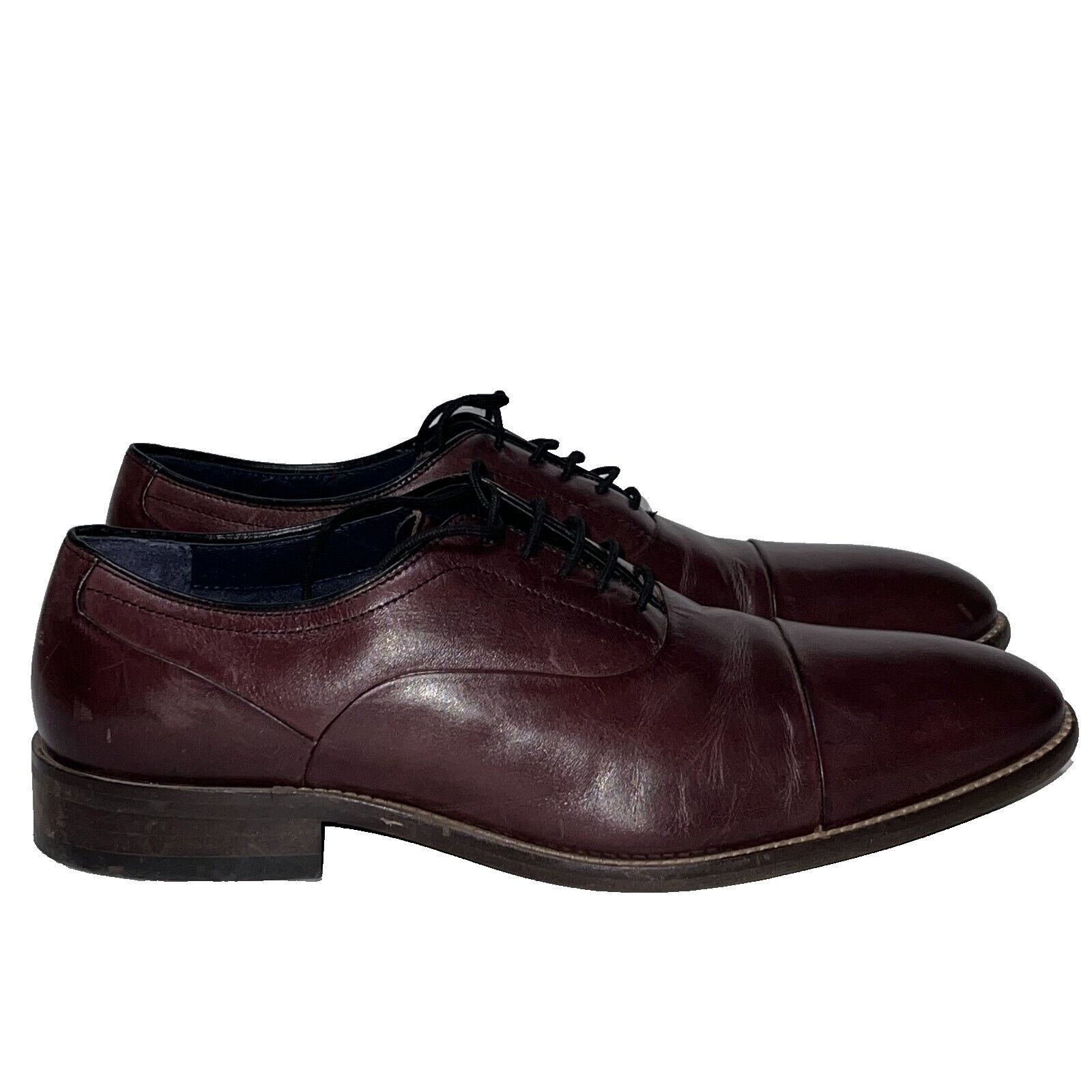 Johnston & Murphy Johnston & Murphy Burgundy Leather Cap Toe Oxfords Size 10M Size US 10 / EU 43 - 1 Thumbnail