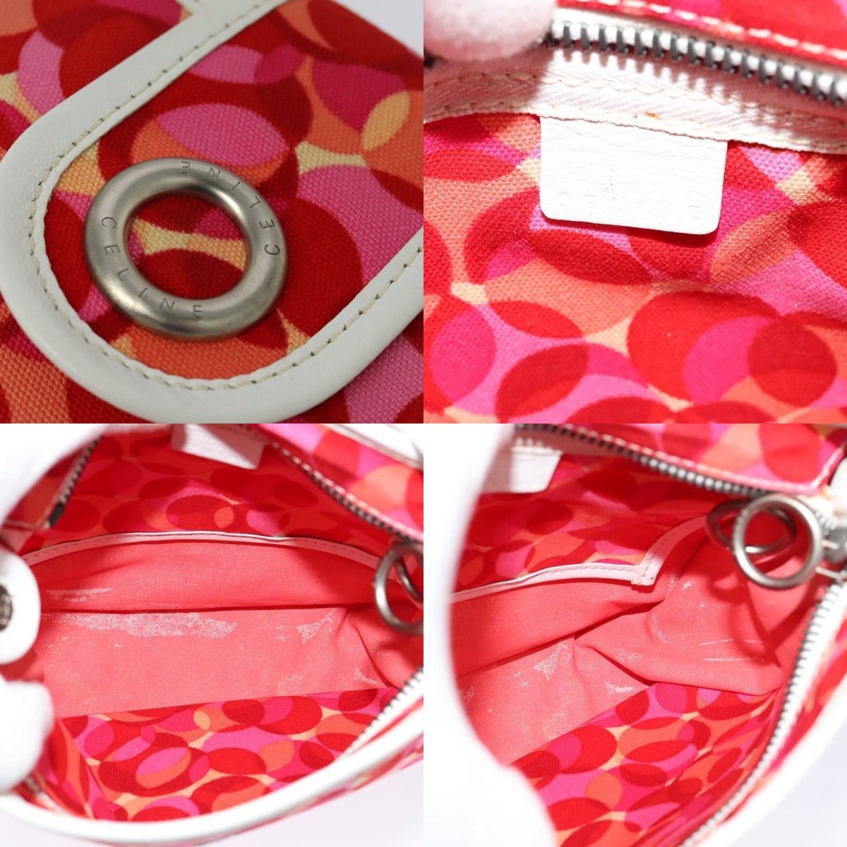 Celine CELINE Shoulder Bag Canvas Red Size ONE SIZE - 11 Thumbnail