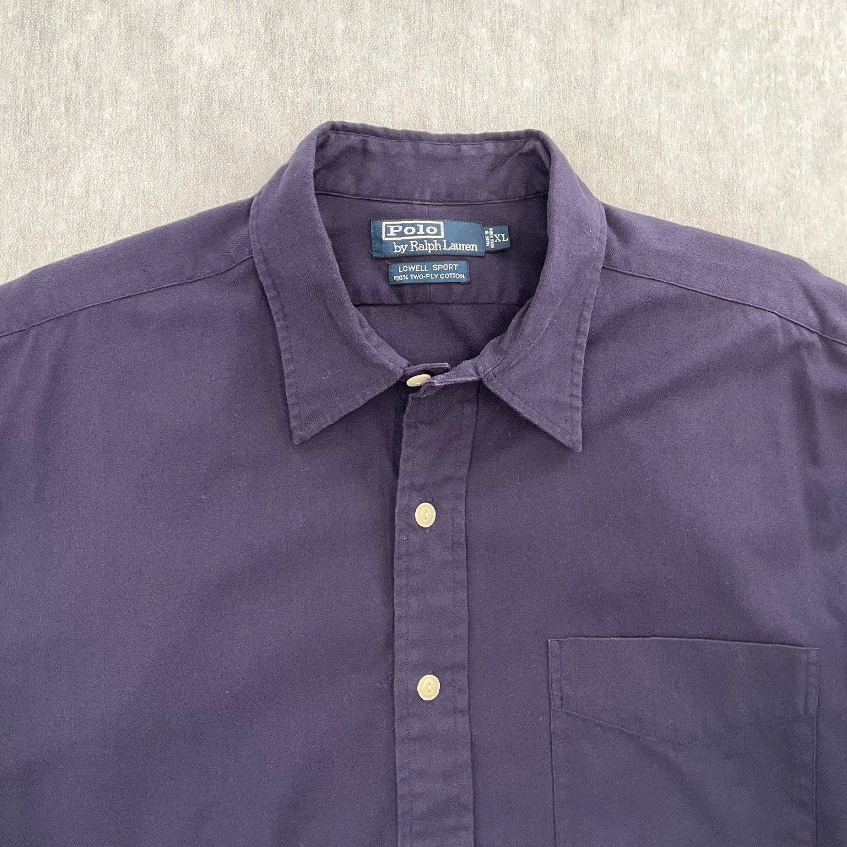 Polo Ralph Lauren Polo Ralph Lauren Shirt Adult XL Purple Lowell Sport Two-Ply Cotton Long Sleeve - Vintage Button-Up, Classic, Preppy, Men's Shirt Size US L / EU 52-54 / 3 - 2 Thumbnail