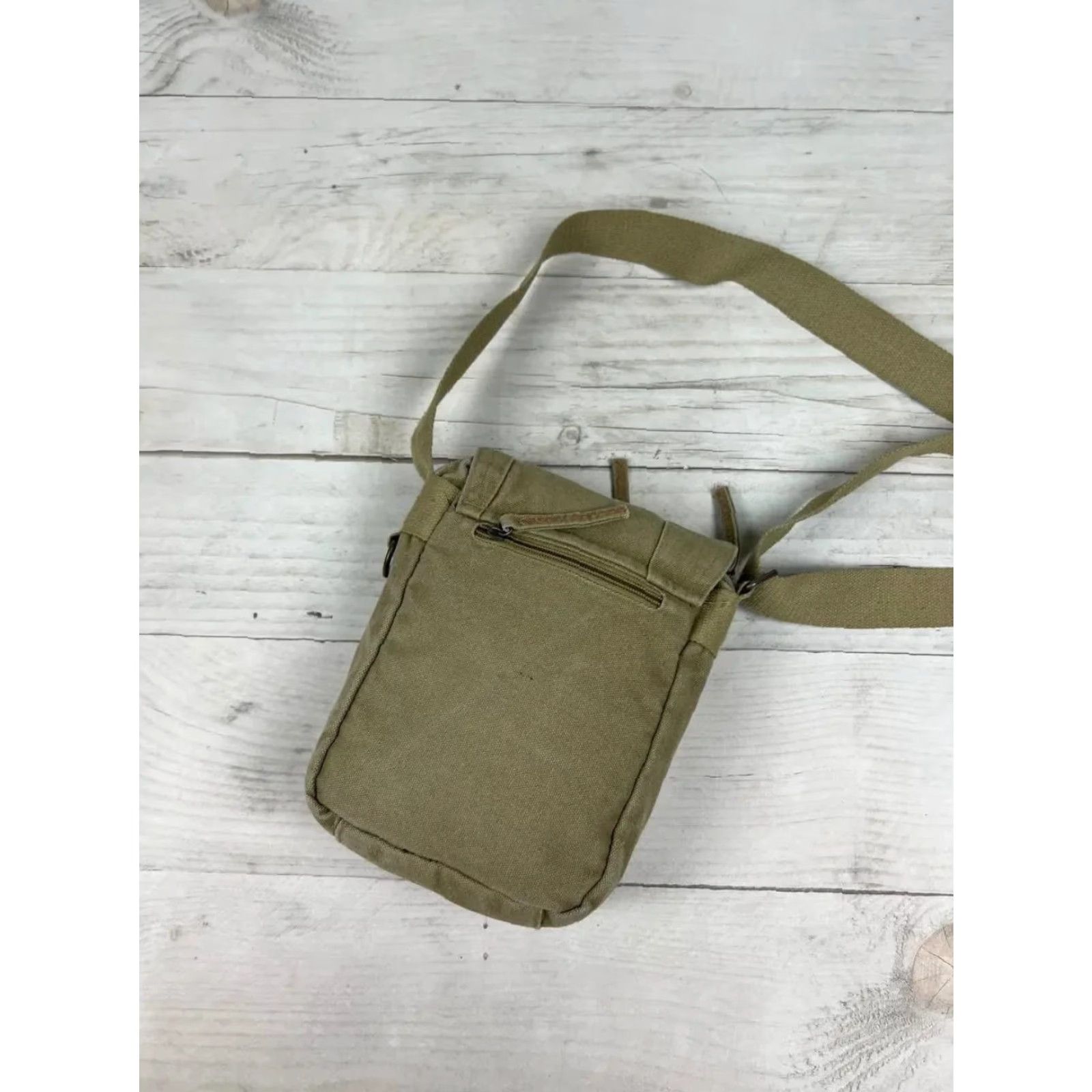 Diesel VINTAGE Diesel Messenger Shoulders Bag 90s Men Beige Canvas Nylon Shoulder Bag Medium 90s Mens Size ONE SIZE - 4 Thumbnail