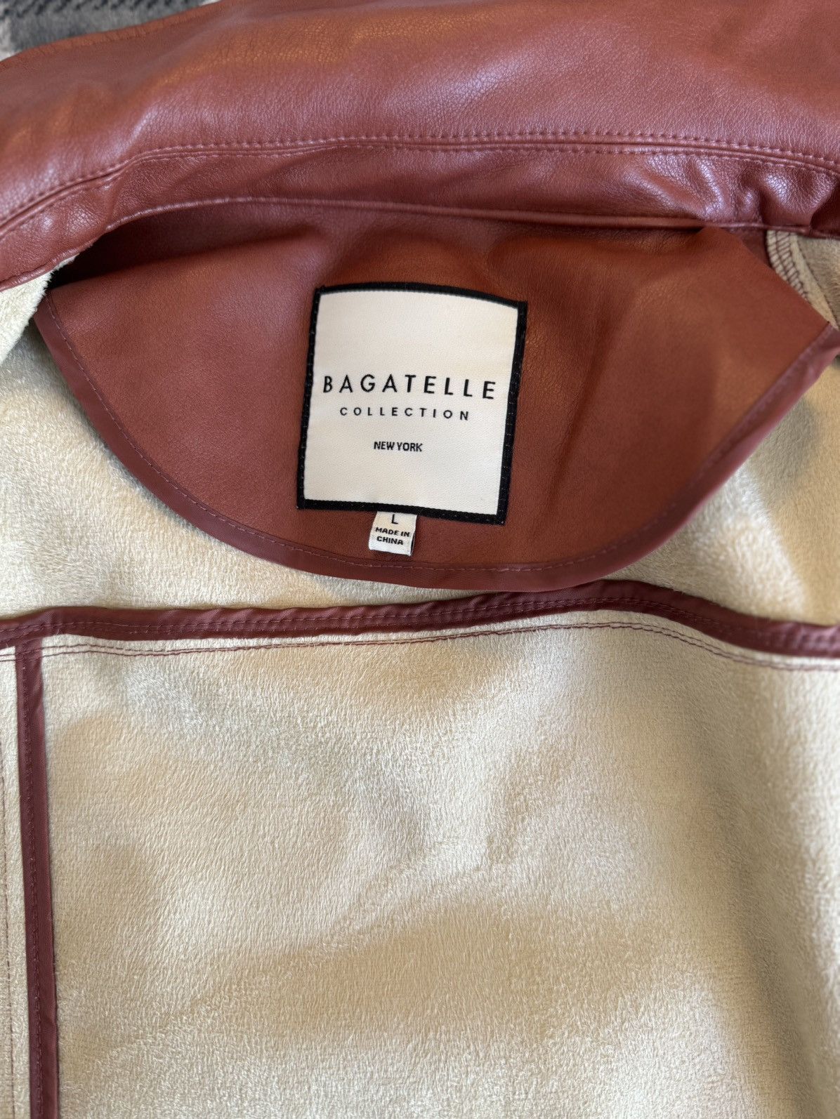 New York Yankees Bagatelle Collection brown leather women’s jacket. Size L Size L / US 10 / IT 46 - 7 Thumbnail