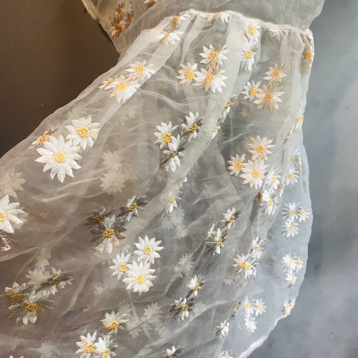 If Six Was Nine × Seditionaries Japanese Daisy Flowers Embroidered Mesh Dress Size M / US 6-8 / IT 42-44 - 7 Thumbnail