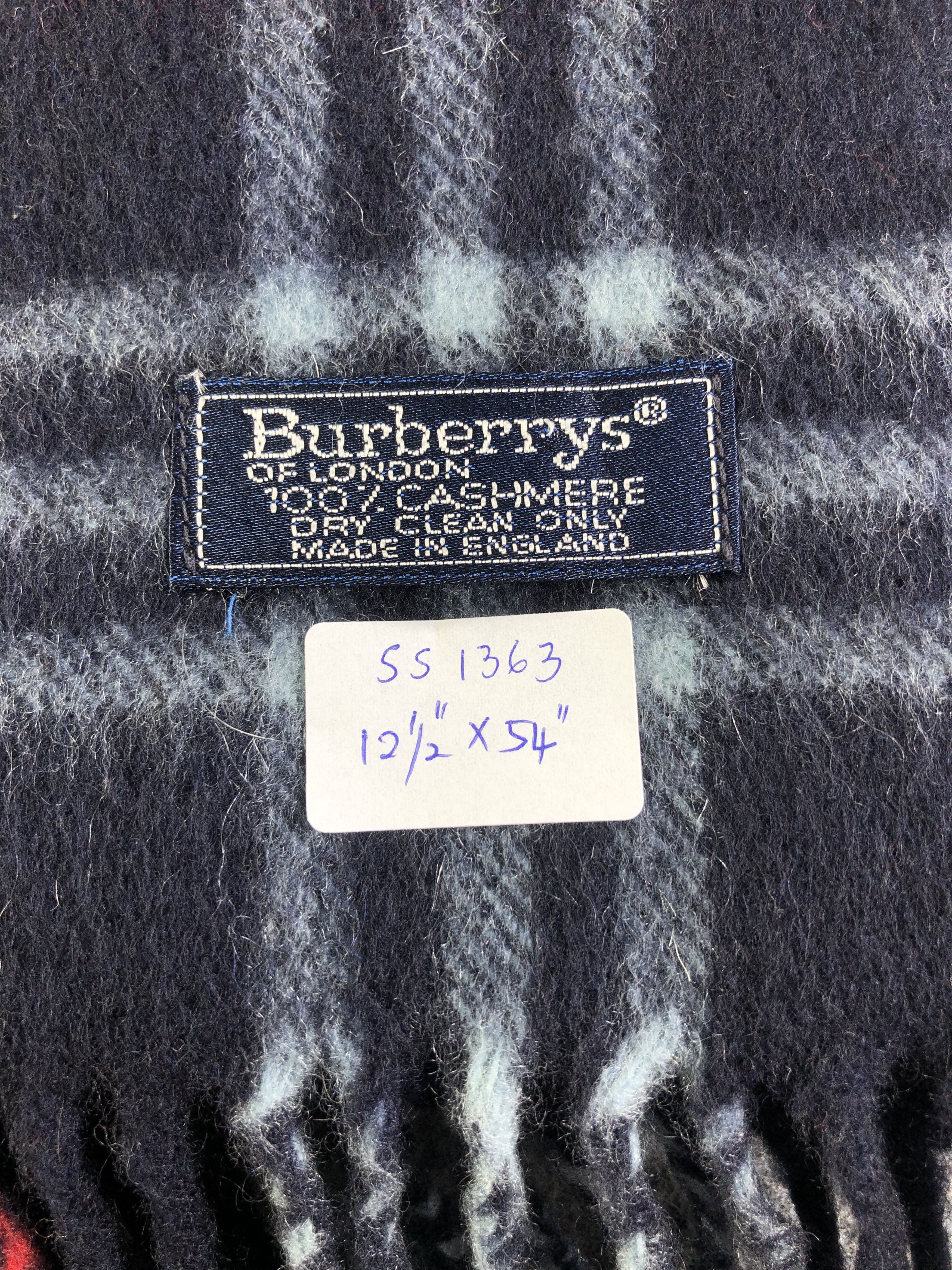 Burberry Burberrys Cashmere Scarf / Muffler / Neckwear SS1363 Size ONE SIZE - 7 Thumbnail