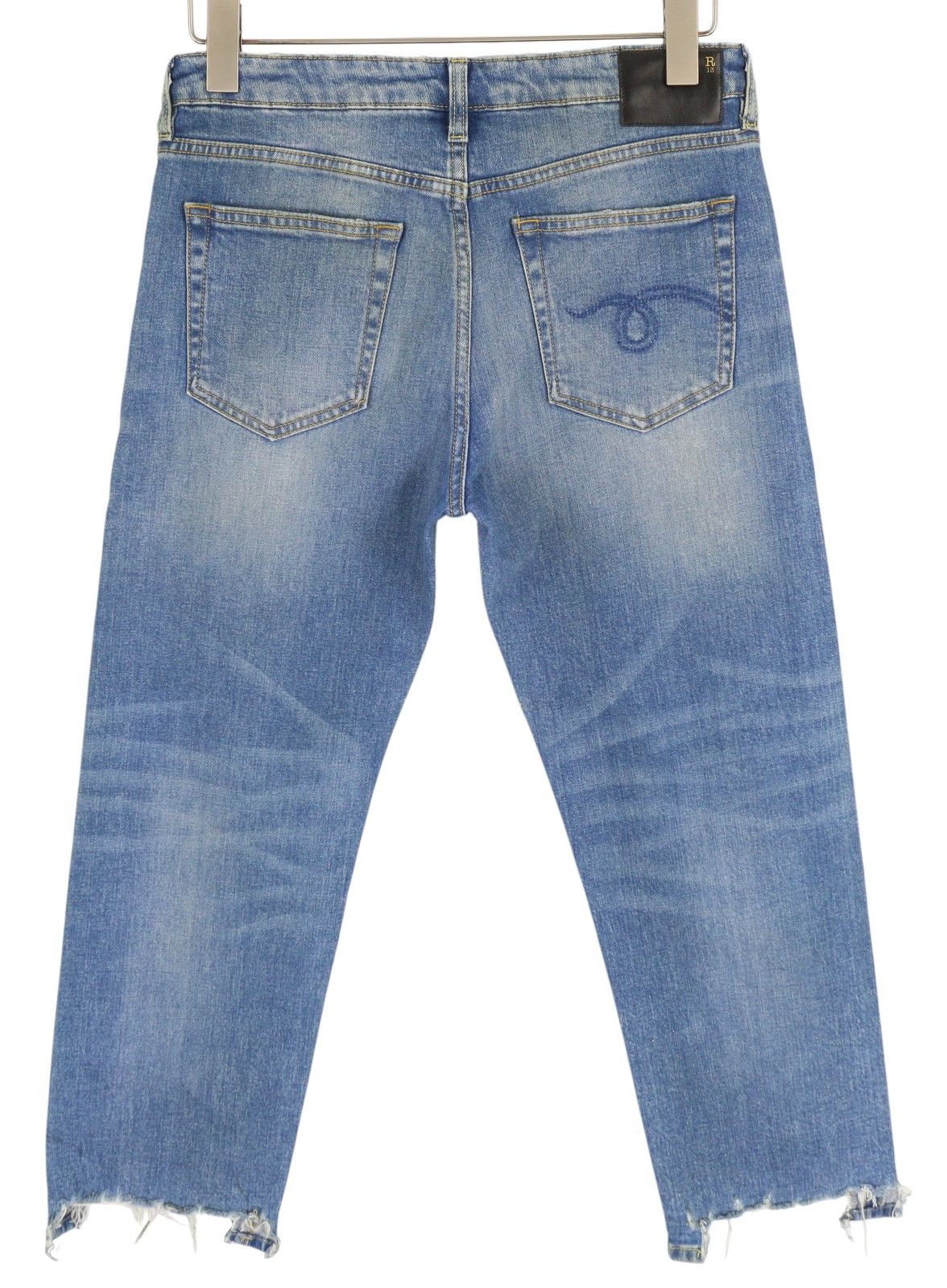 R13 BOY STRAIGHT RIPS 29 Jasper Stretch Ankle Washed 85440 Size 29" - 3 Thumbnail