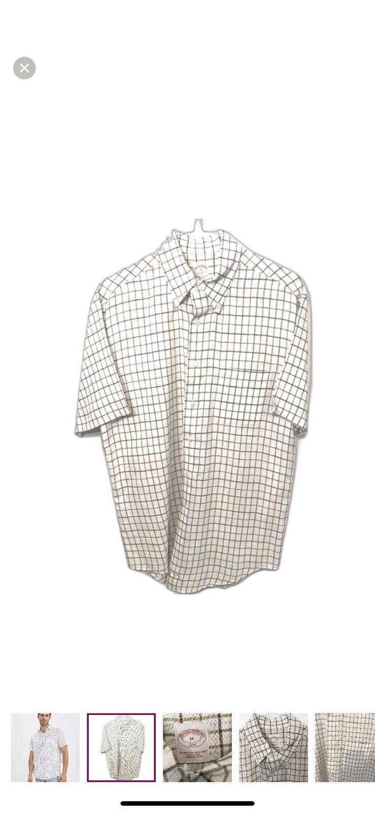 Brooks Brothers BROOKS BROTHERS Irish Linen Original Polo Short Sleeve Plaid Size US M / EU 48-50 / 2 - 2 Thumbnail