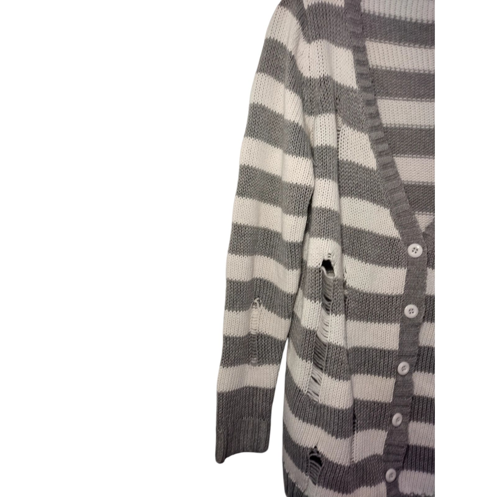 Forever 21 Forever 21 Cardigan Sweater Knit V-Neck Striped Sz MD Size M / US 6-8 / IT 42-44 - 7 Thumbnail