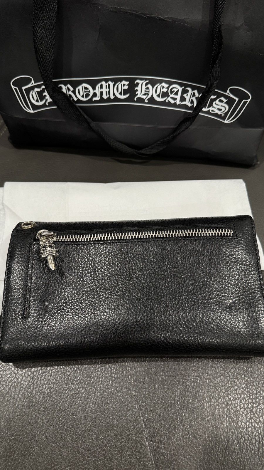 Chrome Hearts Wave Cross Ball Heavy Leather Long Wallet Size ONE SIZE - 9 Thumbnail