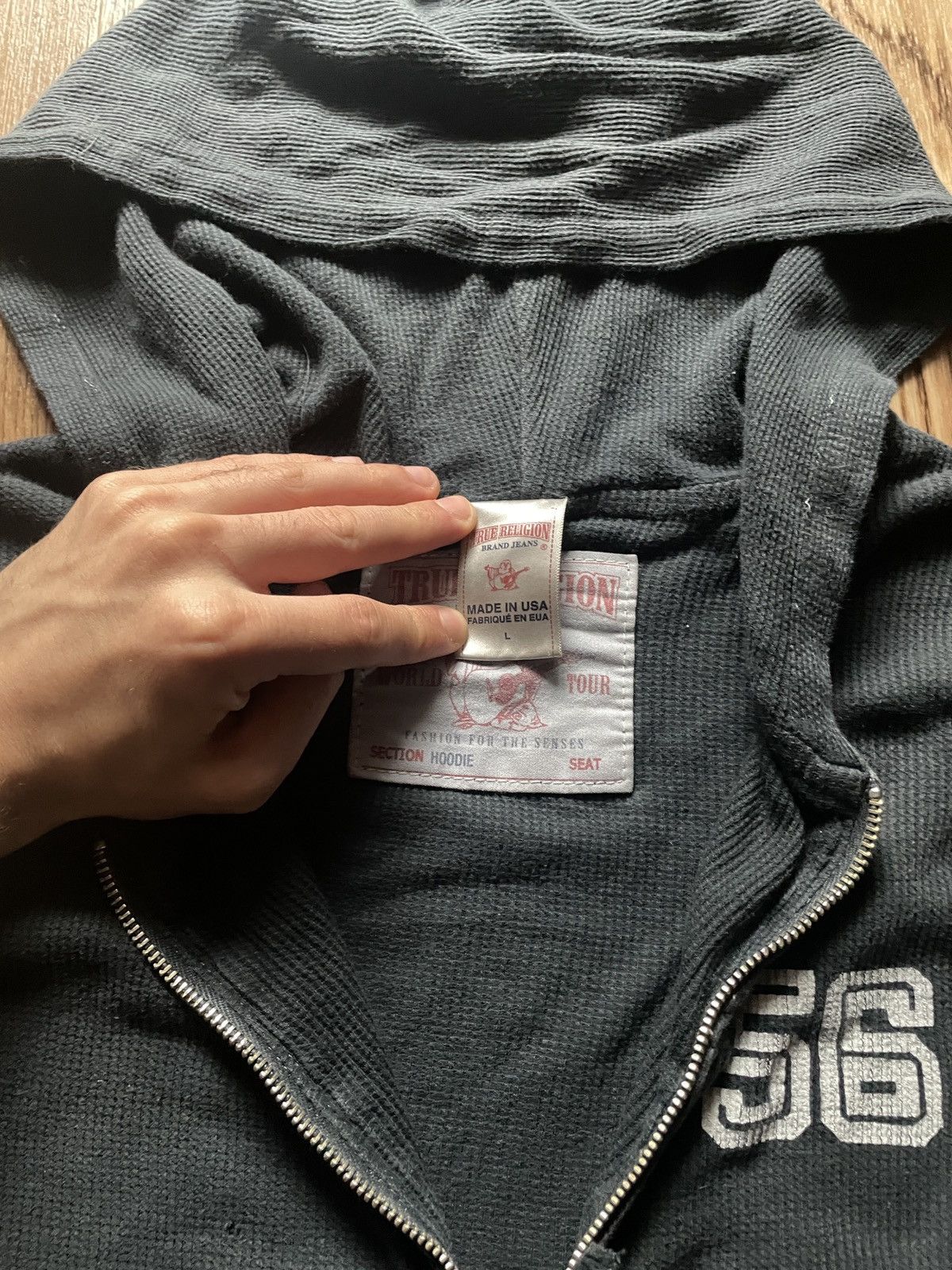 Japanese Brand Vintage Zip Hoodie True Religion 90’s Big logo Size US L / EU 52-54 / 3 - 9 Thumbnail