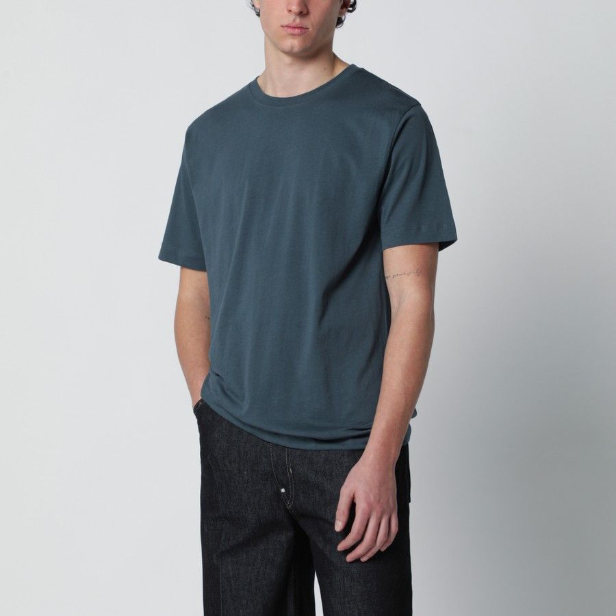 Dries Van Noten o1d2blof0226 Cotton T-Shirt in Petrol Green Size US M / EU 48-50 / 2 - 1 Thumbnail