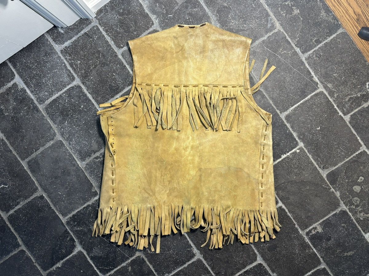 Vintage Vintage Leather Vest Western Tassel Cowboy Buckskin Deerskin Size US M / EU 48-50 / 2 - 10 Thumbnail