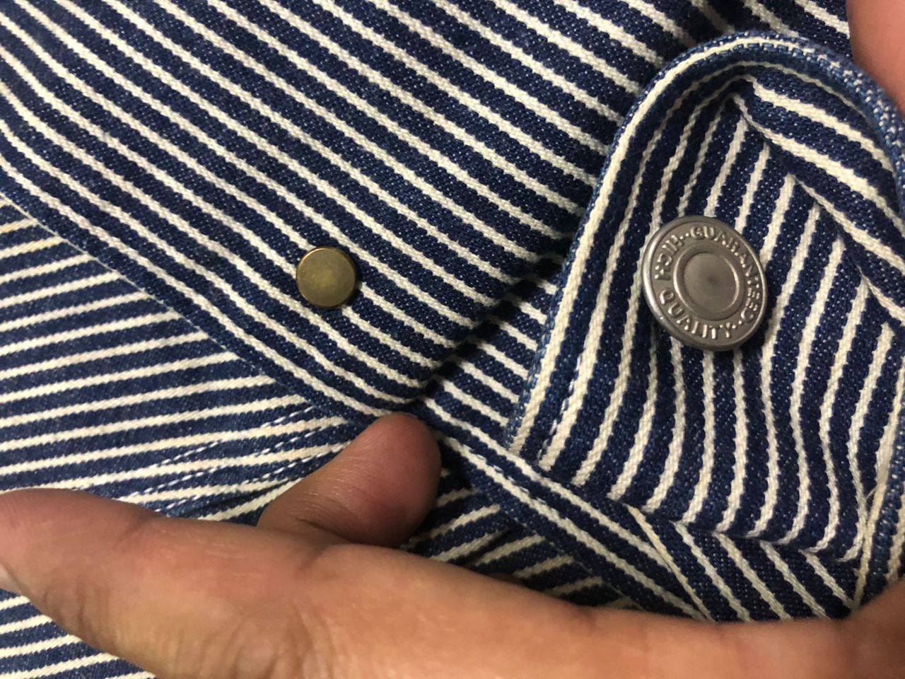 Japanese Brand Vintage Primary Blue Hickory Chore Jacket Size US S / EU 44-46 / 1 - 9 Thumbnail
