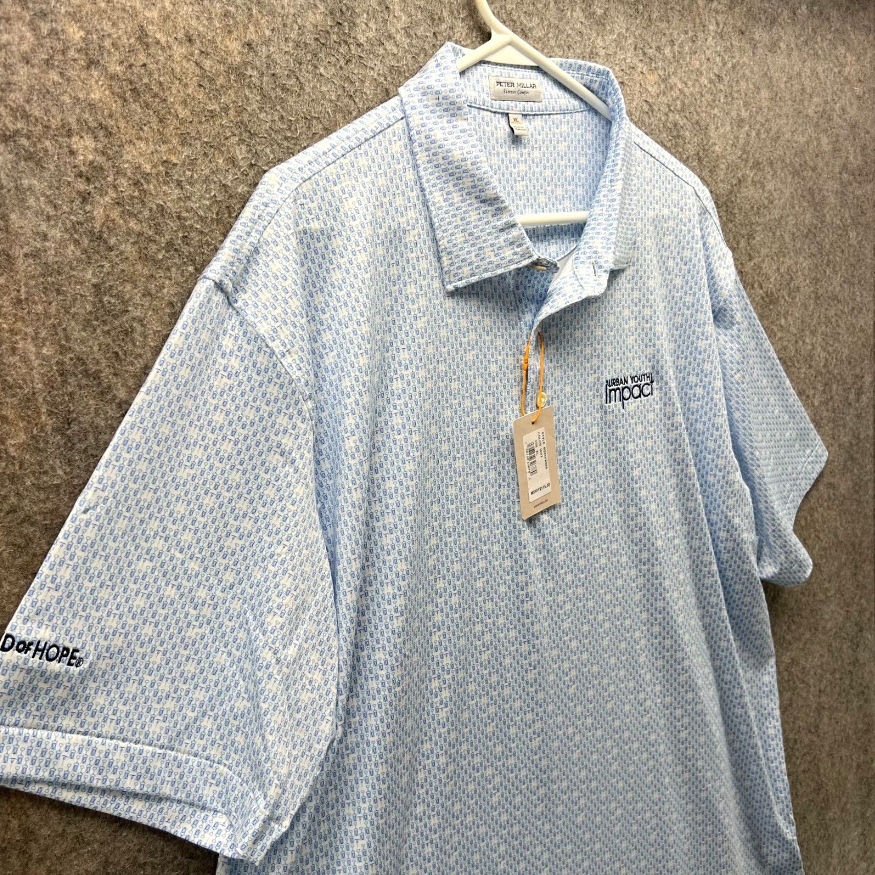 Peter Millar Peter Millar Polo Shirt Men XL Blue Club Summer Comfort Corkscrew Performance Shirt Size US XL / EU 56 / 4 - 7 Thumbnail