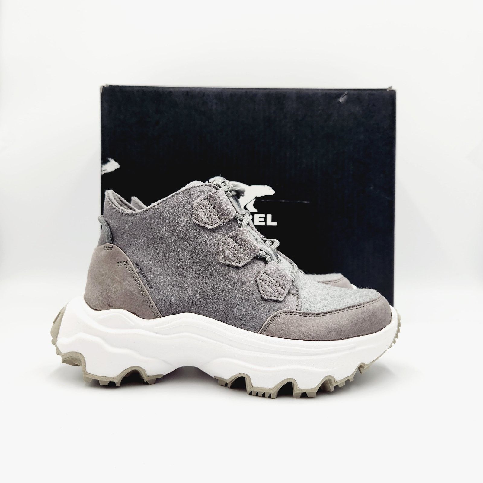 SOREL Sorel Women Grey Suede Waterproof Kinetic Sneaker Boots 5 Size US 5 / IT 35 - 3 Thumbnail