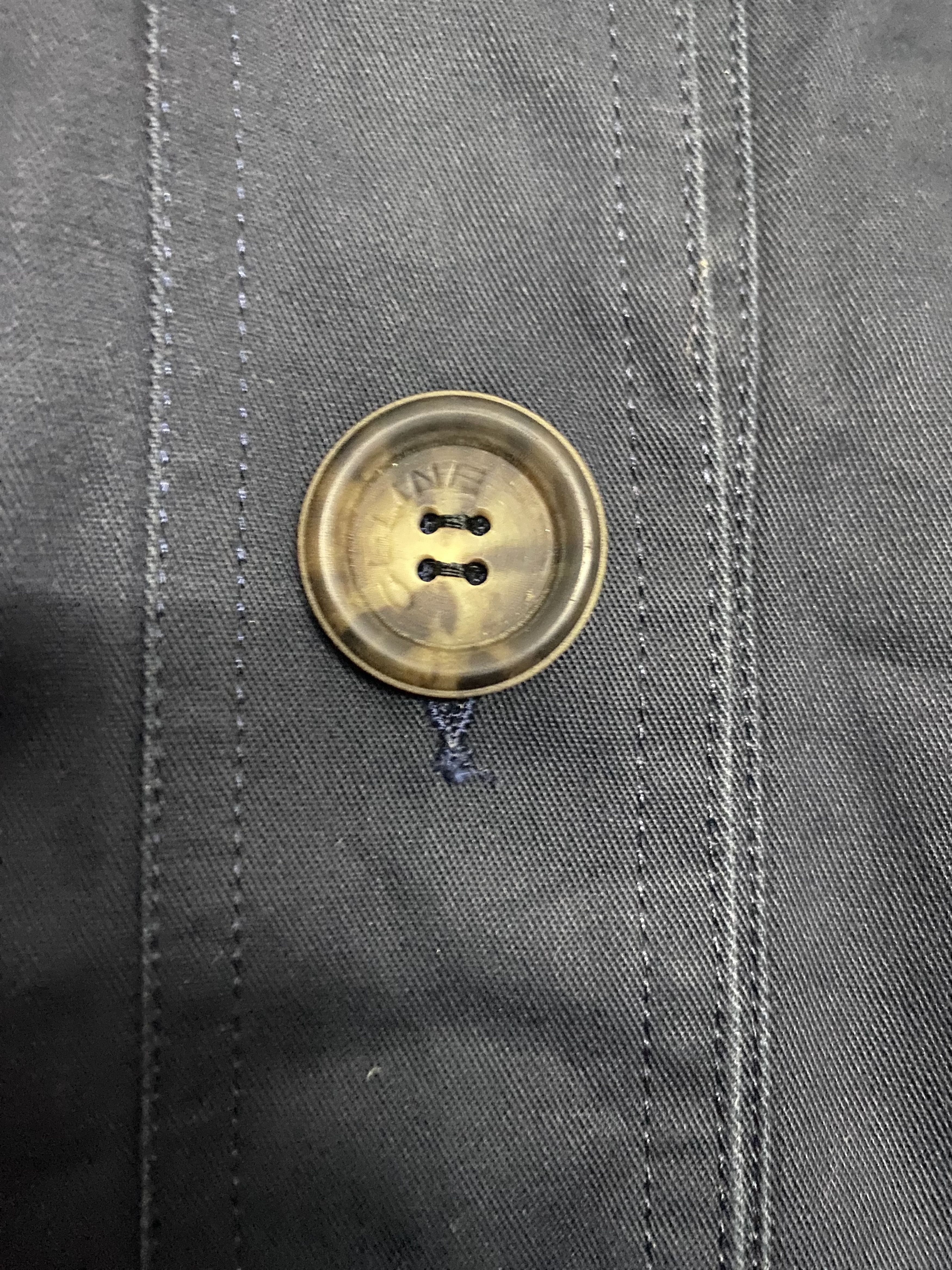 Celine Vintage Celine Trench Coat Dark Navy Long Button Up Jacket Size M / US 6-8 / IT 42-44 - 8 Thumbnail