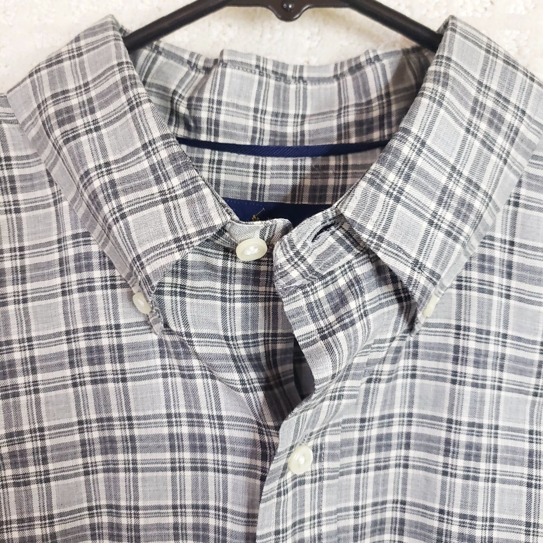 Ralph Lauren Ralph Lauren Shirt Mens Large Gray Plaid Button-Down Slim Fit Casual Pony Logo Size US L / EU 52-54 / 3 - 4 Thumbnail