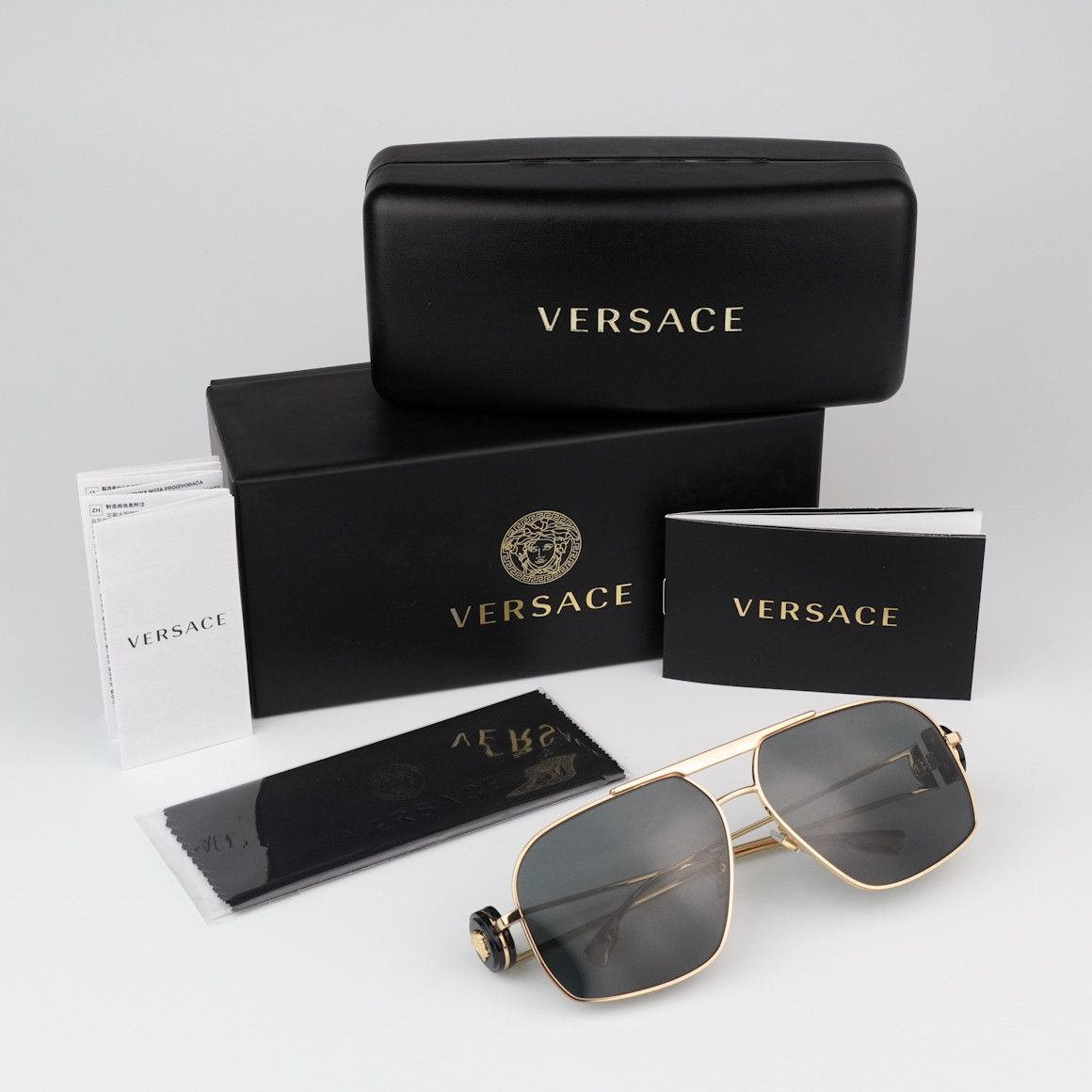 Versace NEW Versace VE2269 100287 Pilot Unisex Sunglasses VE 2269 Size ONE SIZE - 11 Thumbnail