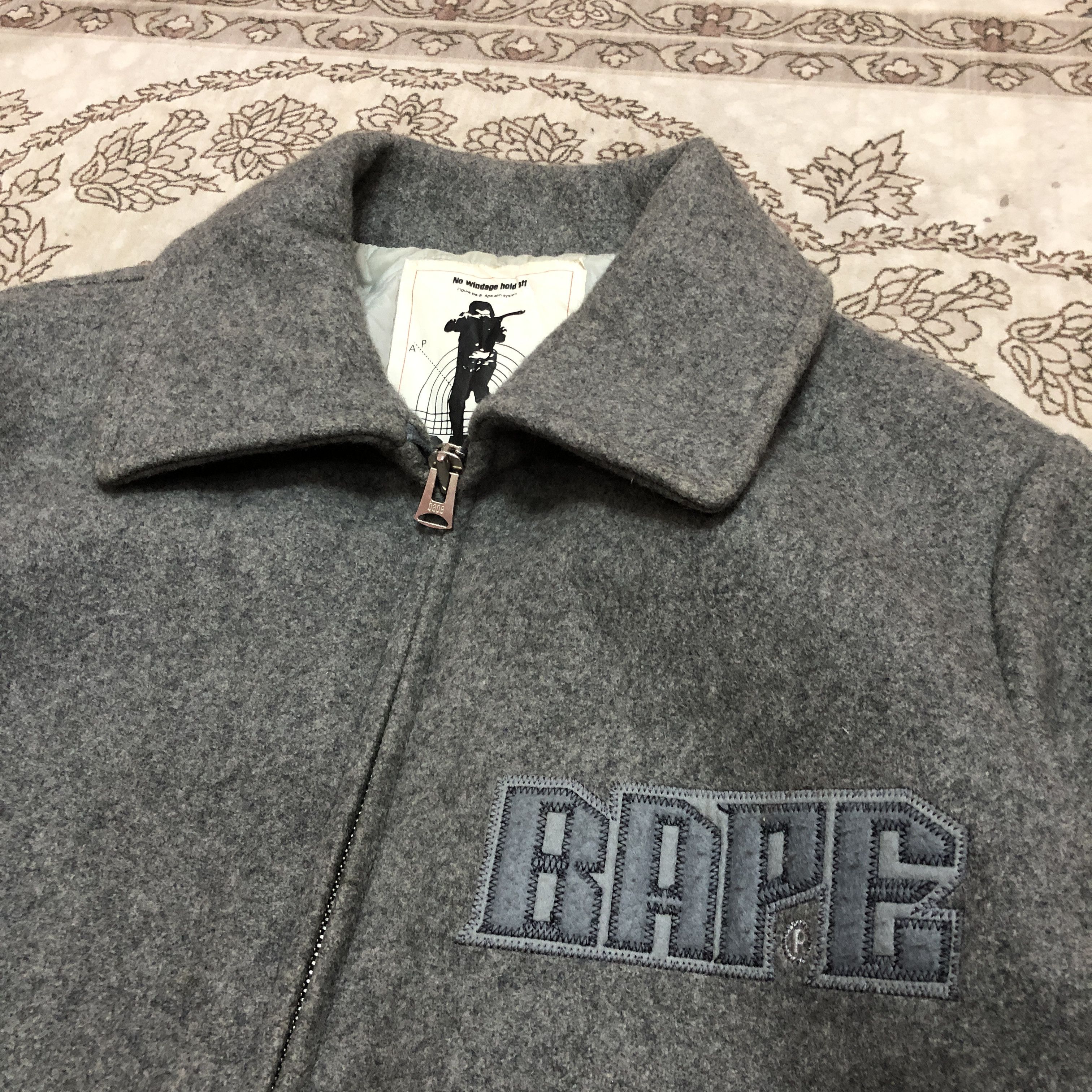 Bape Bape Zip Up Heavy Wool Melton Jacket Size US L / EU 52-54 / 3 - 5 Thumbnail