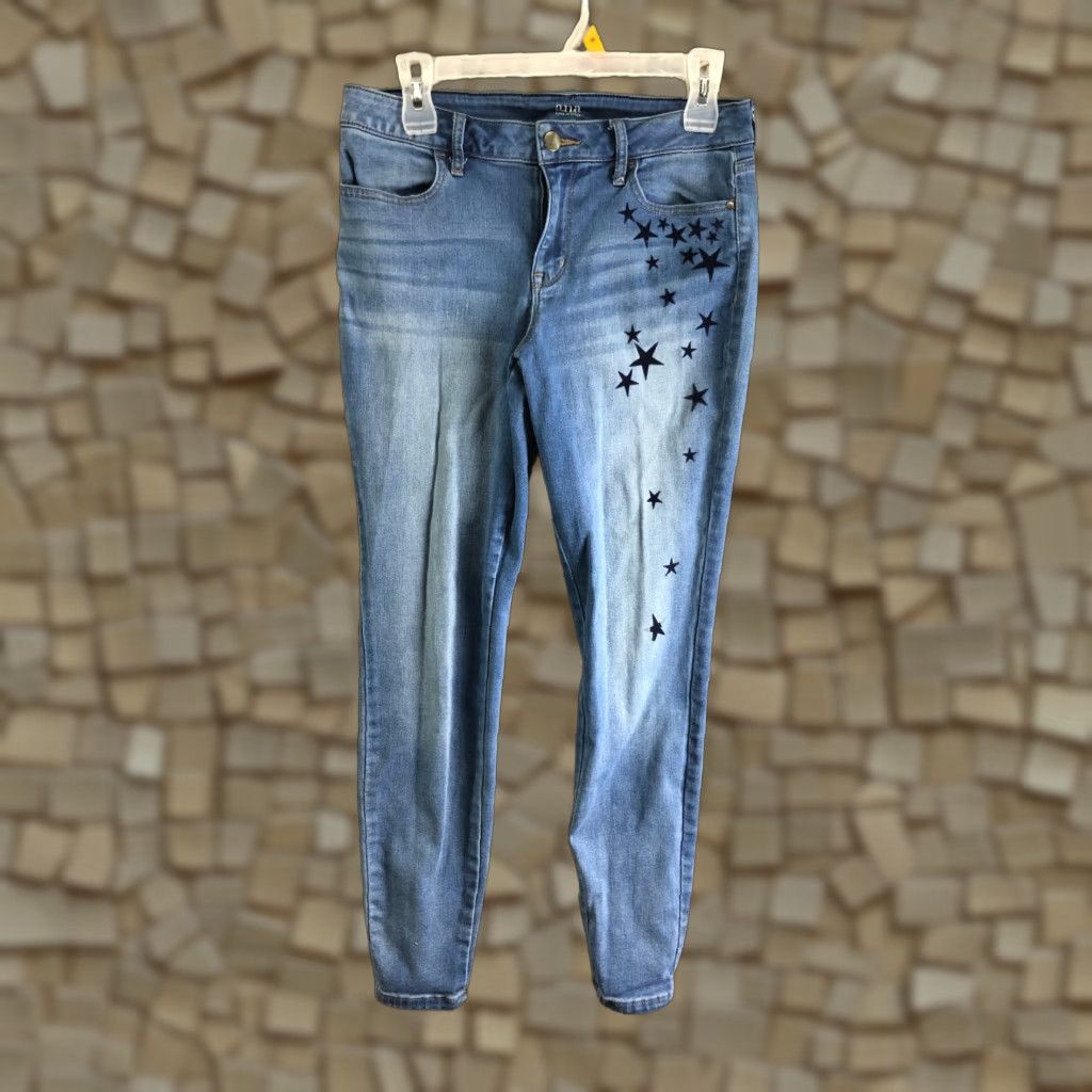 Denime a.n.a Womens Jeans Mid Rise Jegging 8 Regular Blue Denim Jeans Womens Size 30" / US 8 / IT 44 - 1 Thumbnail