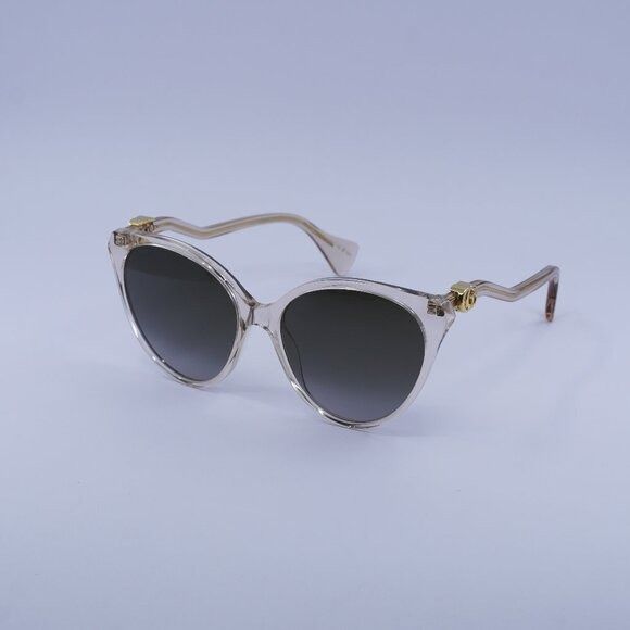 Gucci Gucci GG1011S 006 Sunglasses Transparent Pink Cat Eye Frame Size ONE SIZE - 1 Thumbnail