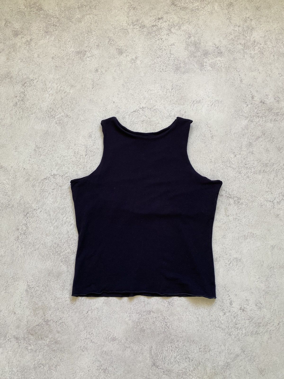 Sarah Pacini Sarah Pacini Womens Dark Blue Sleeveless Top Size 3 Size S / US 4 / IT 40 - 8 Thumbnail