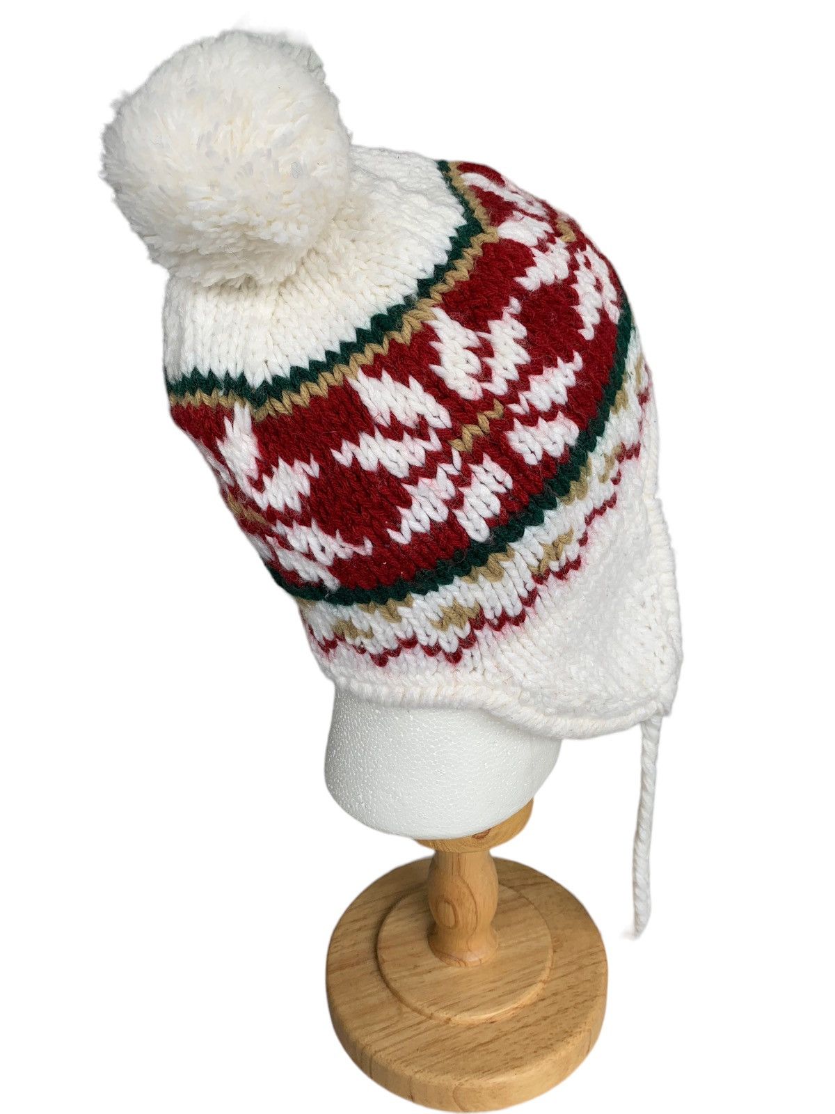 Japanese Brand Earflap Multicolour Crochet Knit Beanie Hats Size ONE SIZE - 7 Thumbnail