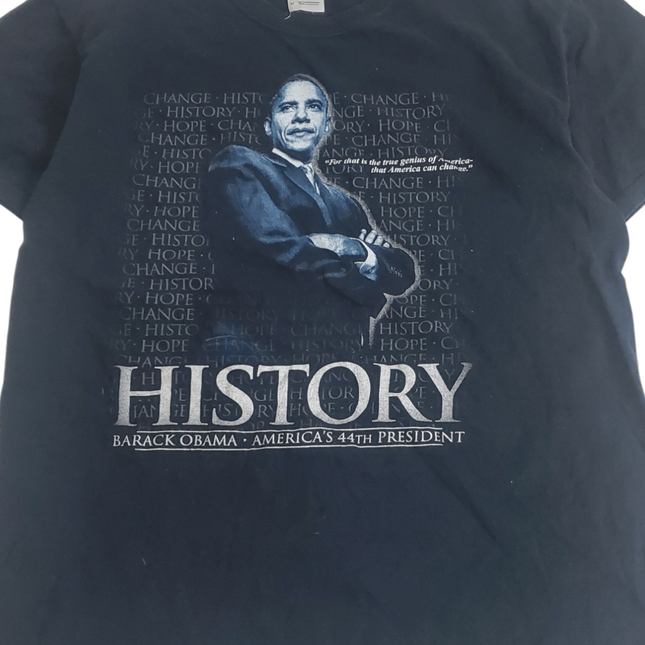 Vintage 2008 Barrack Obama History T-Shirt Size US M / EU 48-50 / 2 - 2 Thumbnail
