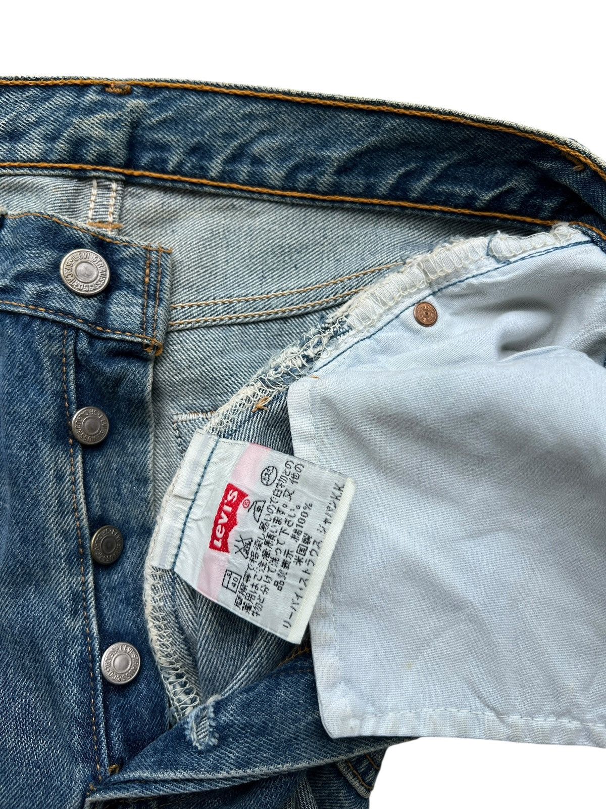 Levi's Vintage 90s Levi’s 501 Stone Wash Denim Jeans 27x28.5 Size 27" / US 4 / IT 40 - 9 Thumbnail