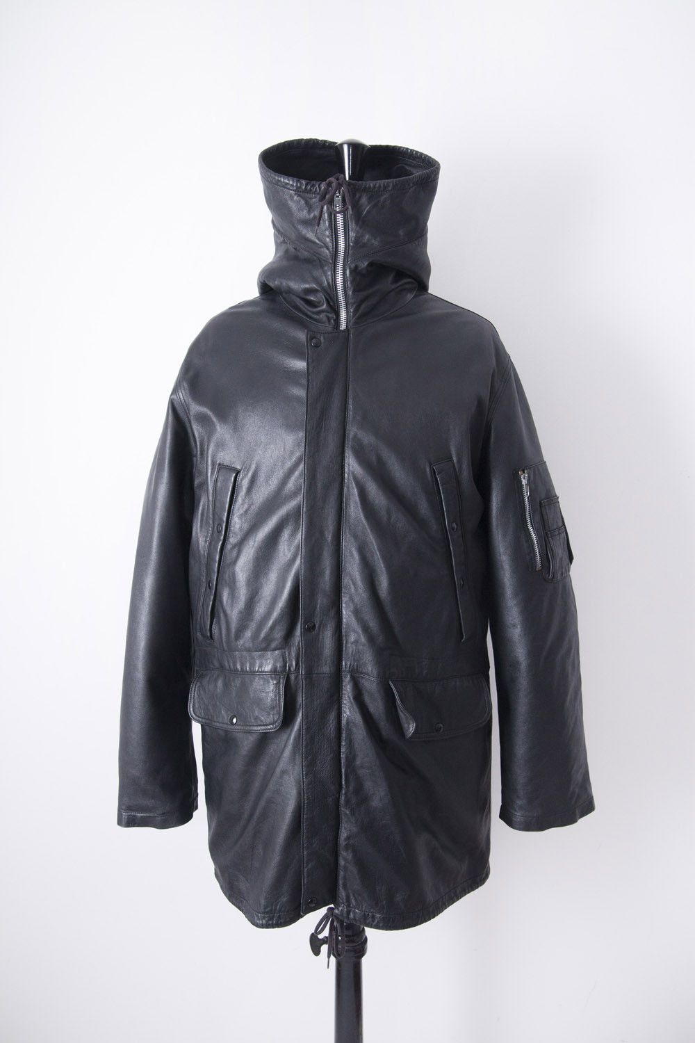 Helmut Lang AW98 leather puffer N-3B parka Size US M / EU 48-50 / 2 - 1 Thumbnail