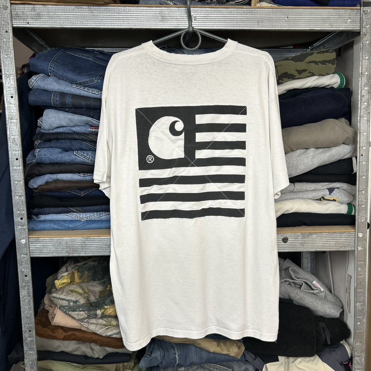 Carhartt Mens Carhartt Wip Big logo Distressed style y2k tee Size US L / EU 52-54 / 3 - 1 Thumbnail