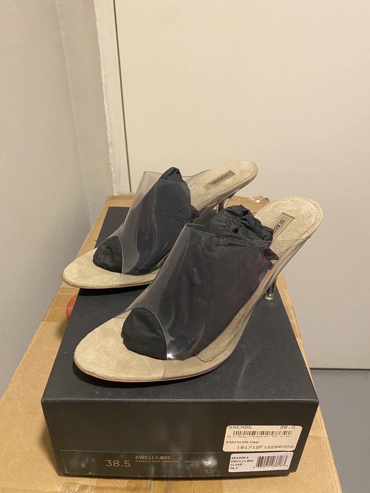 Yeezy Season Yeezy Talk Worldwide Yeezy Season 6 Heels Transparent PVC Mules Grailed
