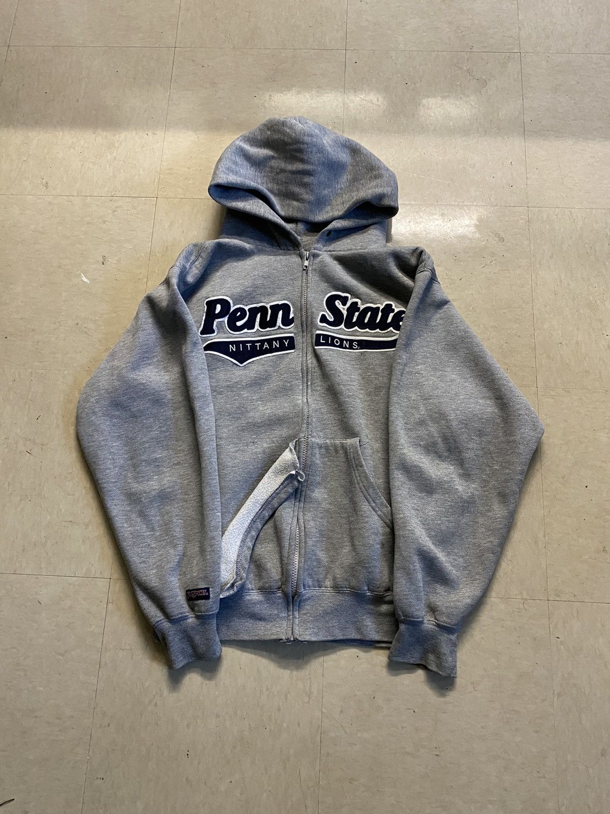Vintage College Zip Up Hoodie