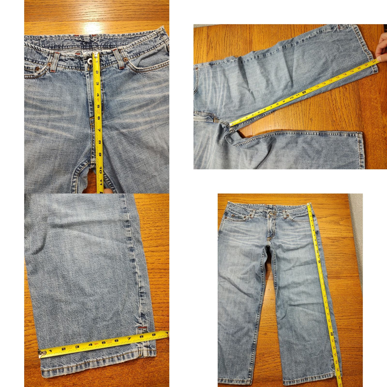 Lucky Brand VINTAGE Lucky Brand Jeans USA Made Womens 10/30 X 22 In Blue Wash Sweet Crop Whiskered Jeans 90s Womens Size 32" / US 10 / IT 46 - 8 Thumbnail