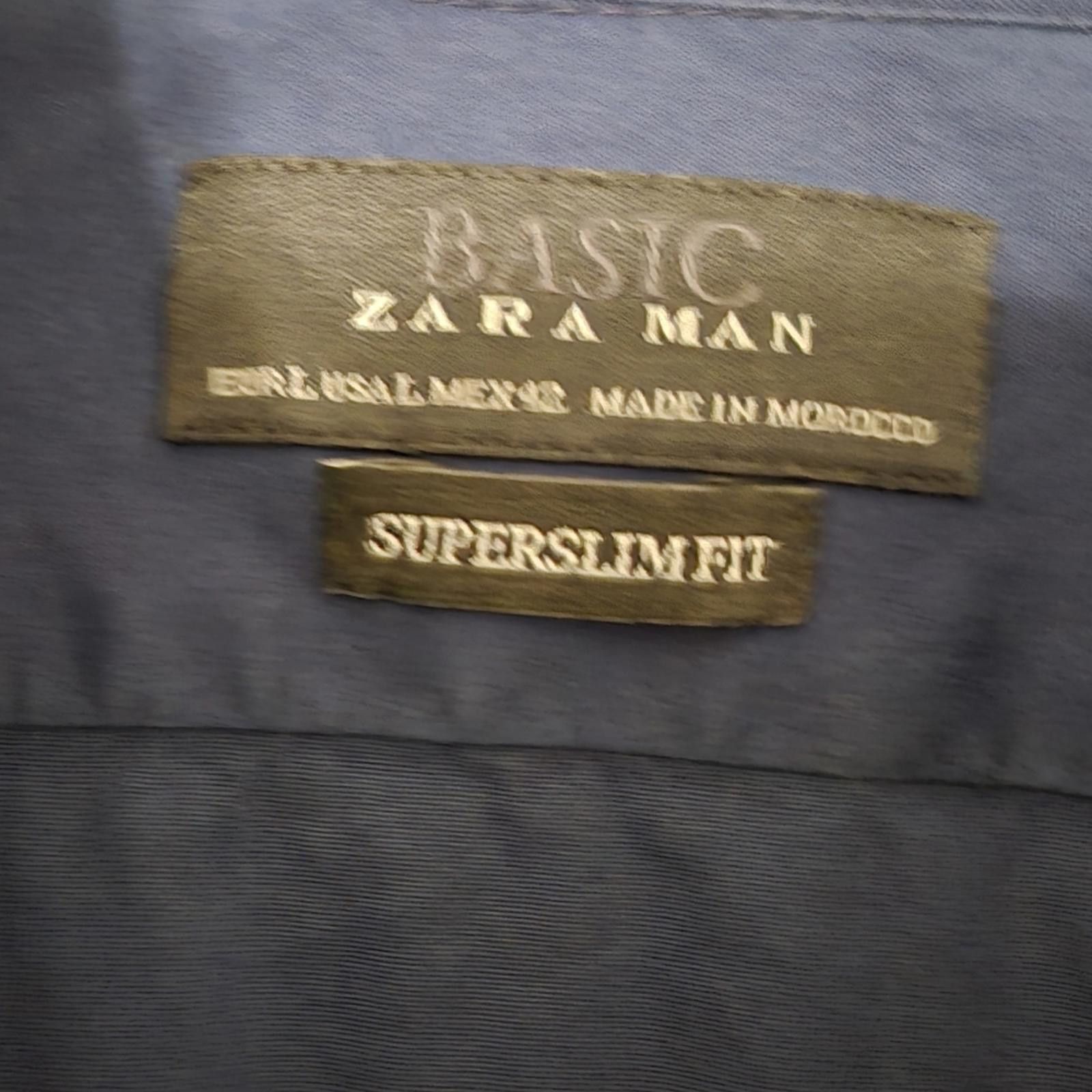 Zara Zara Man Basic Deep Blue Superslim Fit Shirt Large Size US L / EU 52-54 / 3 - 3 Thumbnail