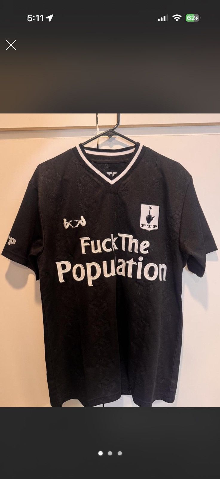 Fuck The Population FTP Soccer Jersey Size US L / EU 52-54 / 3 - 1 Thumbnail