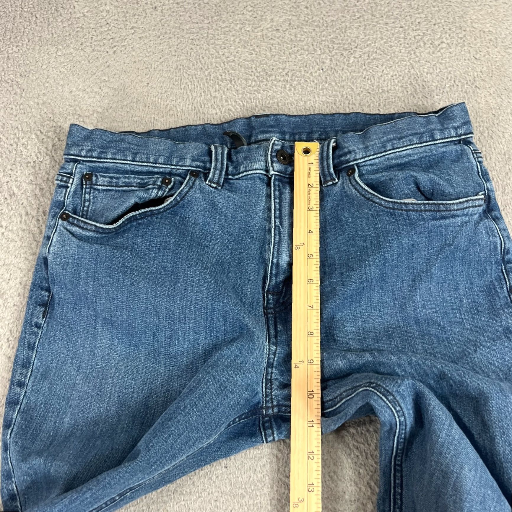 Prana VINTAGE prAna Jeans Mens Regular Blue 34 Straight Leg Denim 5-Pocket Zipper Button Pocket 90s Cowboy Distressed Size US 34 / EU 50 - 4 Thumbnail