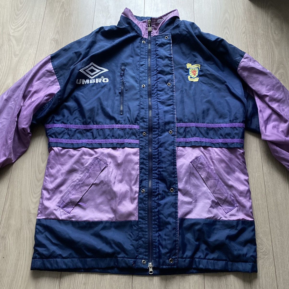 Umbro 90s Scotland Umbro Logo Bench Coat Jacket Size US M / EU 48-50 / 2 - 6 Thumbnail