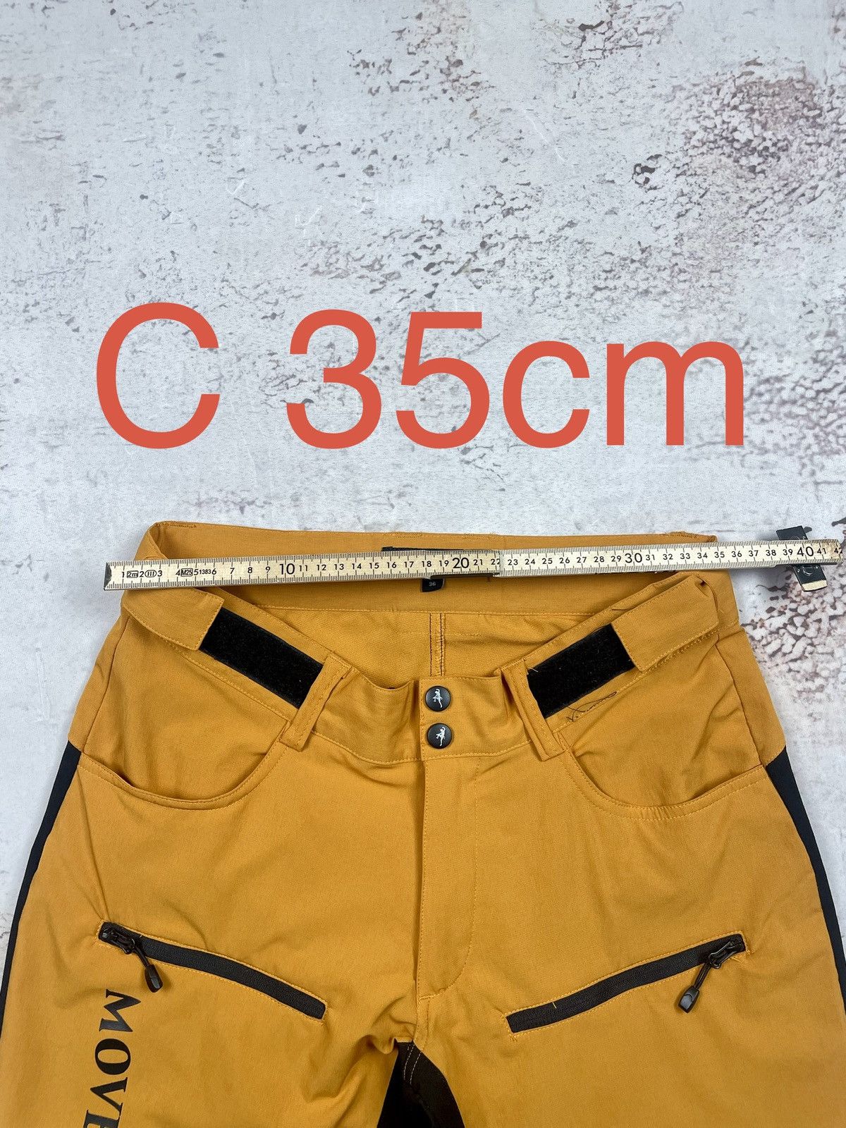 Other Move On 36-S Women’s Pants Black/Yellow, Hiking Trekking eg Size 27" / US 4 / IT 40 - 6 Thumbnail